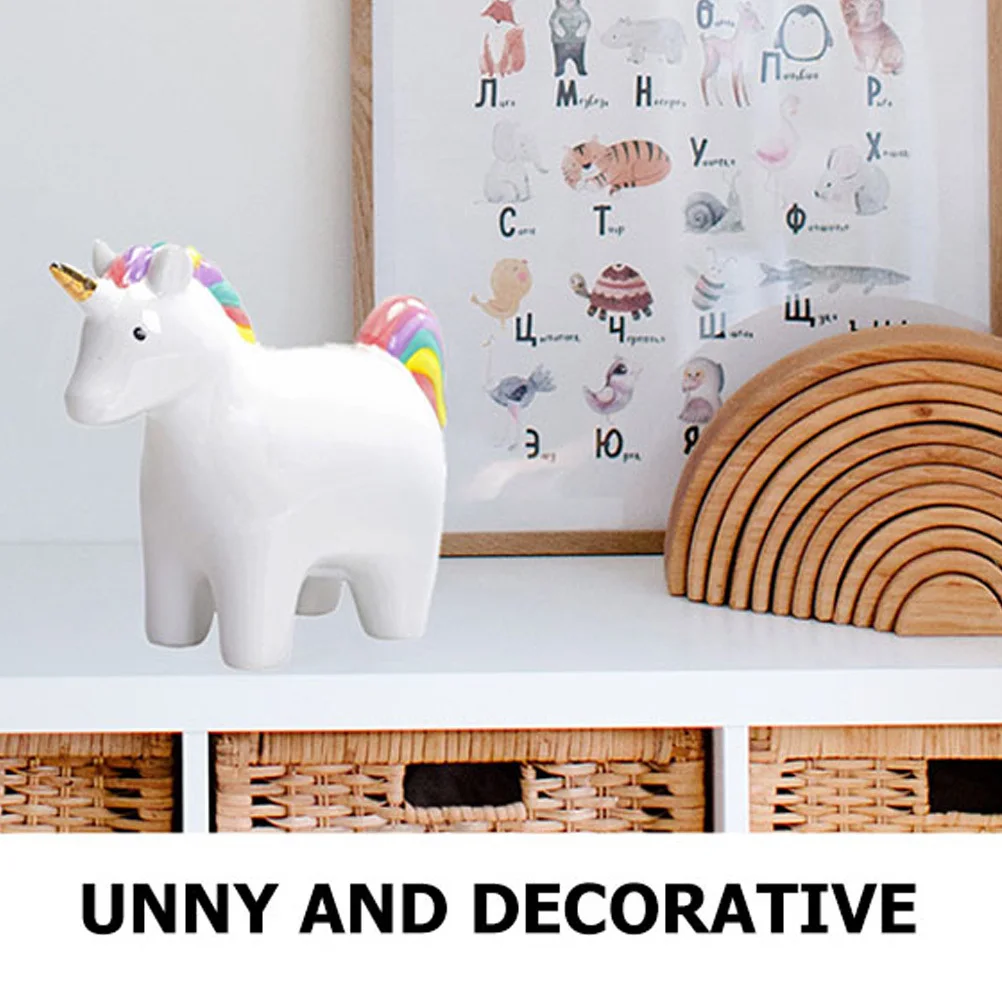 برطمان توفير وحيد القرن مصنوع بحرفية رائعة وحاوية عملات معدنية إبداعية لتزيين المكتب وعاء توفير وحيد القرن لتزيين المكتب #3