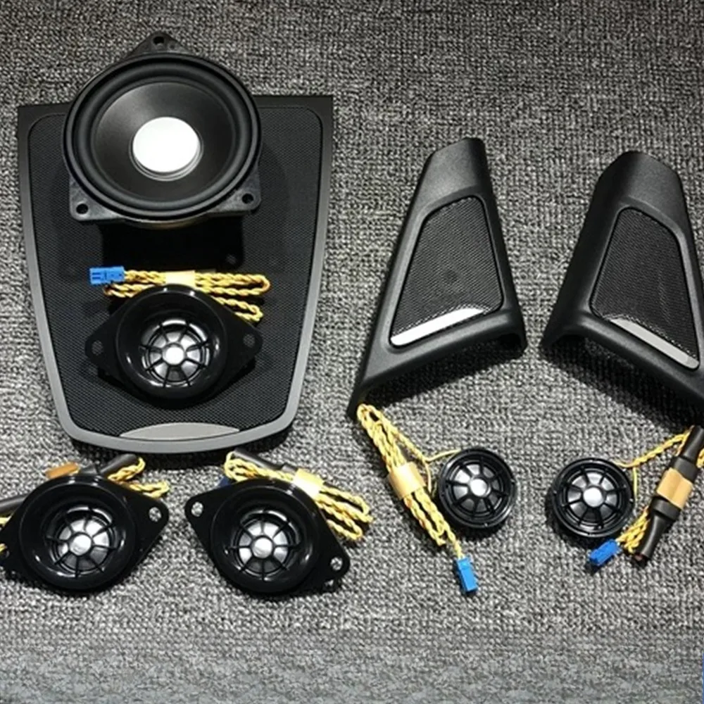 For BMW F10 F11 5 Series Multiple Combinations Car Horn Loudspeaker Cover Power Amplifier Tweeter Midrange Subwoofer Speakers