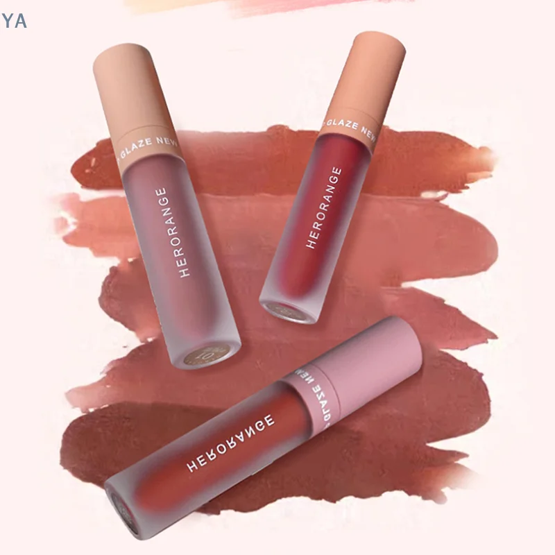 

Набор из 3 матовых блесков для губ HERORANGE: стойкий цвет, эффект бархатной помады, для макияжа губ