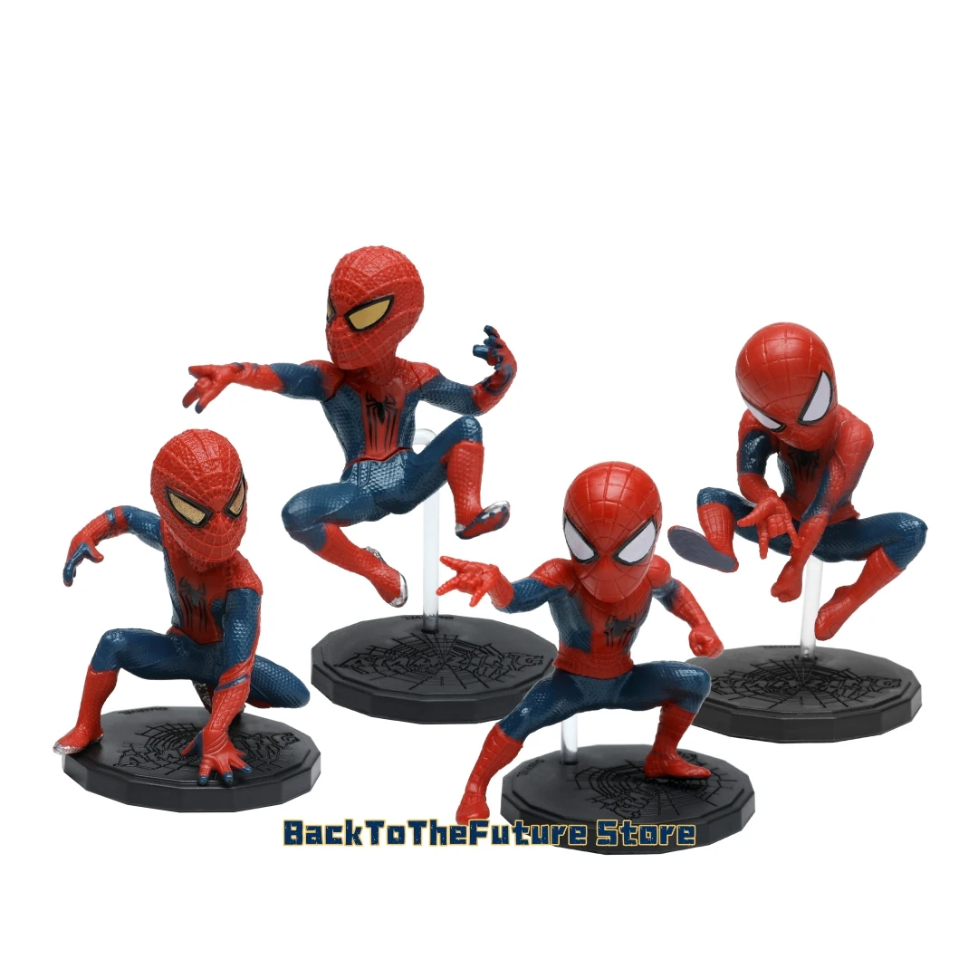 Hasbro Marvel Spider Man Superhero Spiderman 4pcs/Set 6-8cm Action Figure Anime Doll Collection Mini Toys Model Children Gift