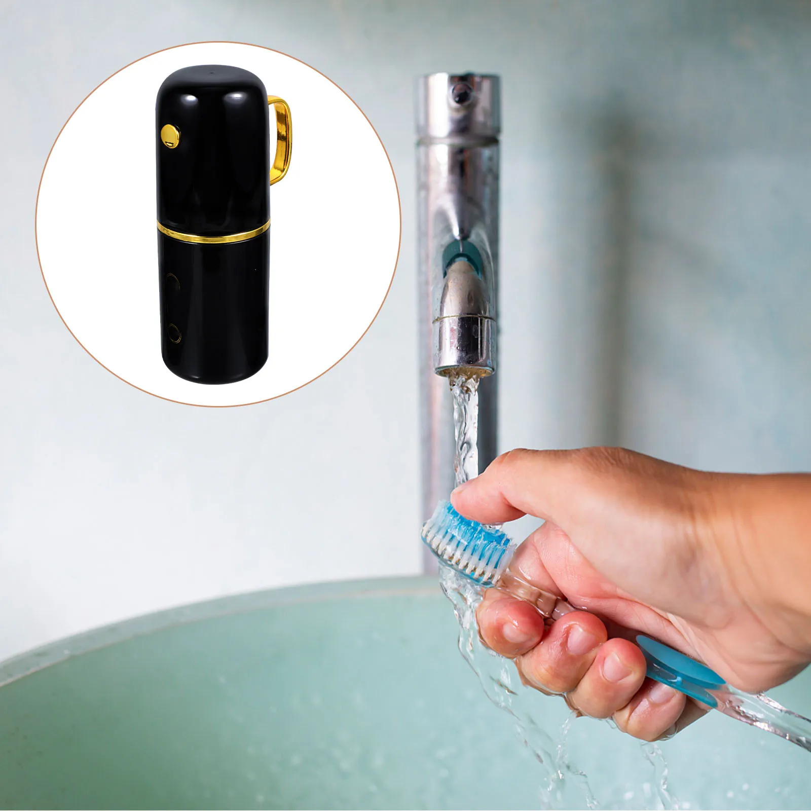 

Toothbrush Cup Holder Mouthwash Set Travel Case Clothing Organizer Toothbrushes