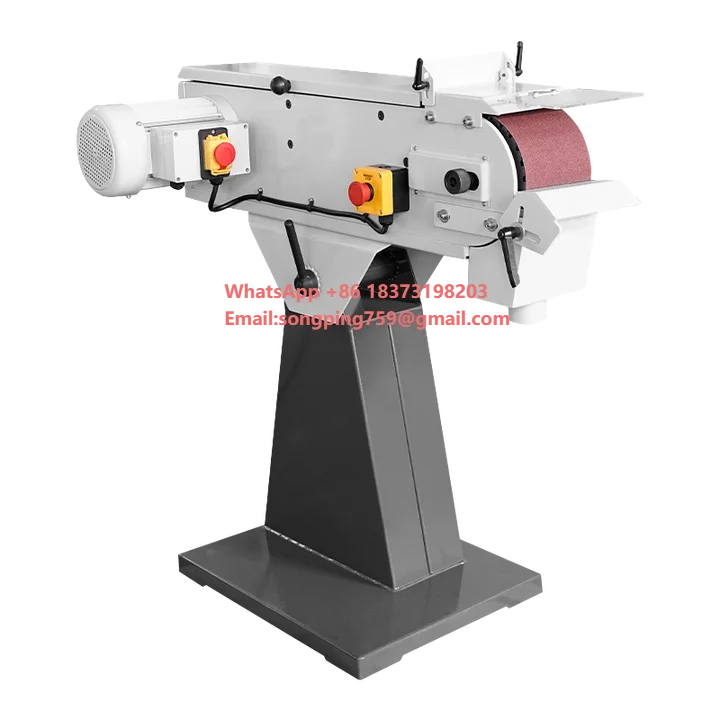

Hot Sale Industrial Electric Belt Sander Wood Working Machine Sander with Cast Iron Base Grinds at Angle From