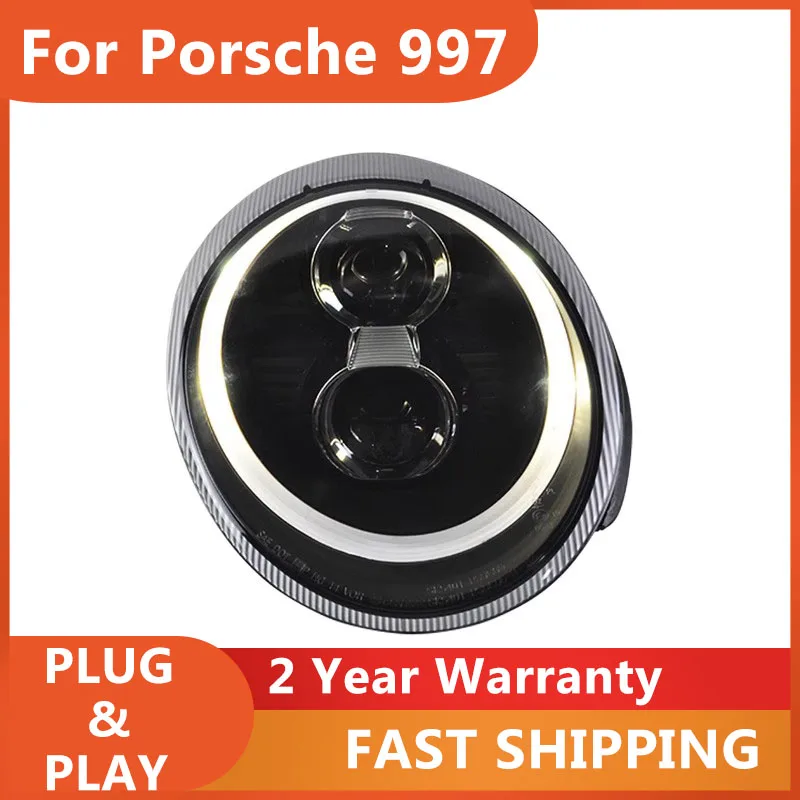 

KOWELL Car Styling For Porsche 997 Headlight 2005-2009 For 997 Head Lamp DRL Turn Signal Low High Beam Projector Lens