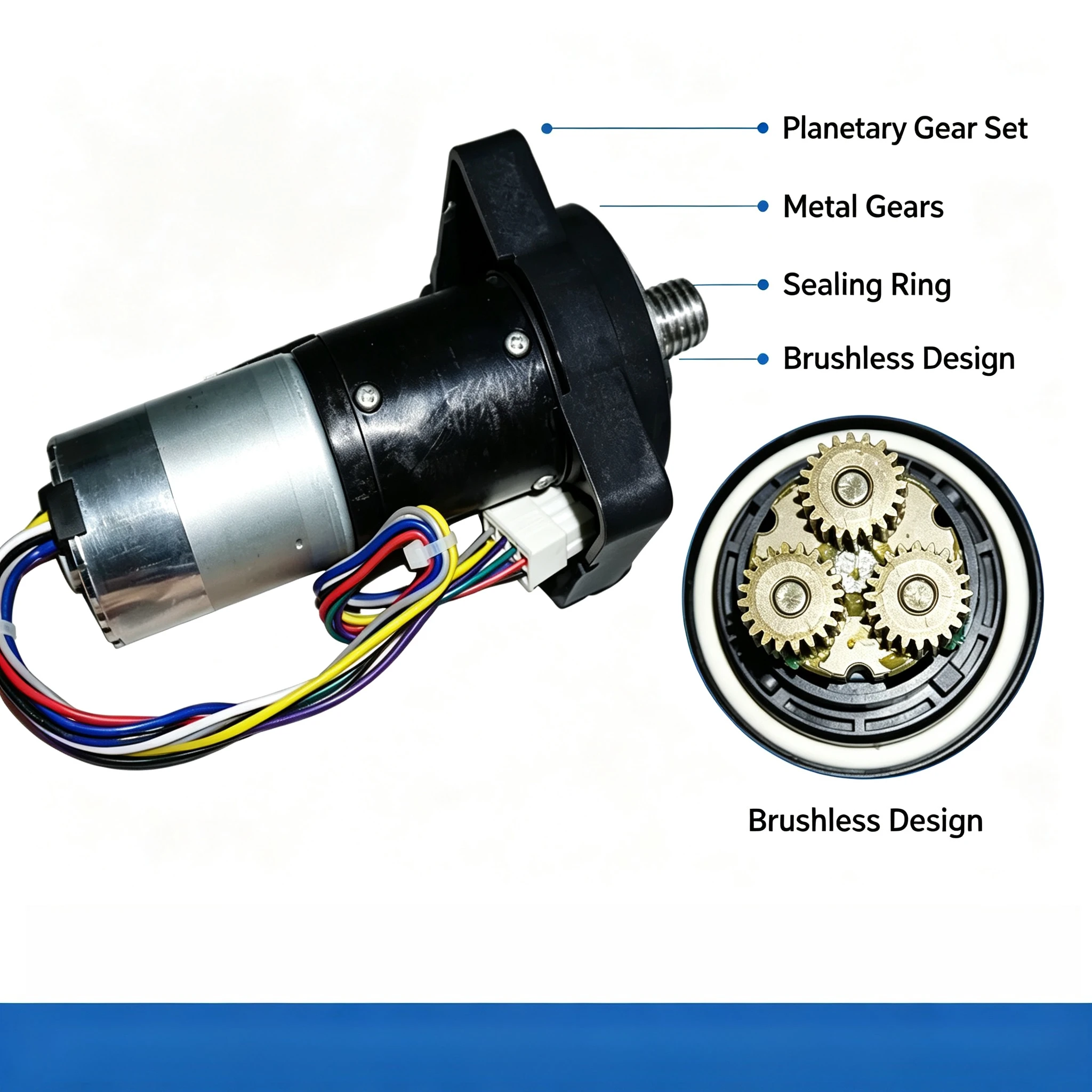 42mm BLDC Travel Drive Motor Intelligent Robotic Lawn Mower Walking Gear Motor Replacement Parts