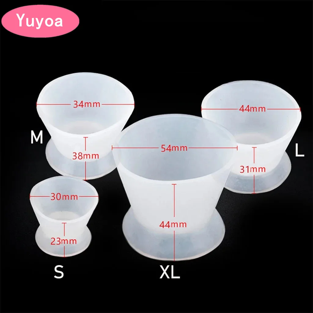 40PCS Dental Silicone Rubber Cup Flexible Self Solidifying Mixing Bowls High Temperature Disinfecting Dentistry Lab Tool