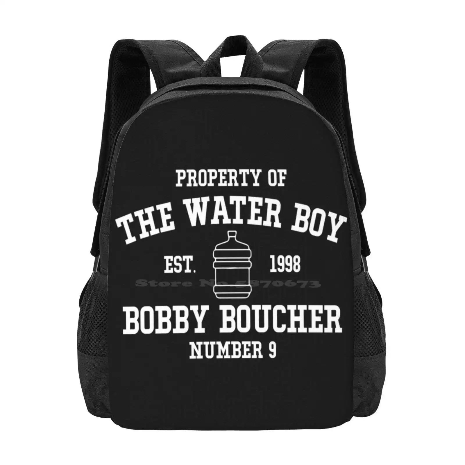 Sac à Dos d'École de Grande Capacité pour Ordinateur Portable, Bobby Boucher, The Water Boy, Film Adam Sandler Football