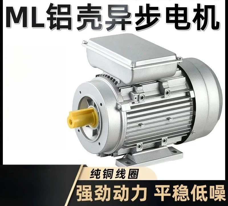 Aluminum Shell Single Phase Asynchronous Motor 1.1 1.5 2.2 3 4KW Pure Copper Coil 2 4 Pole Household 220V