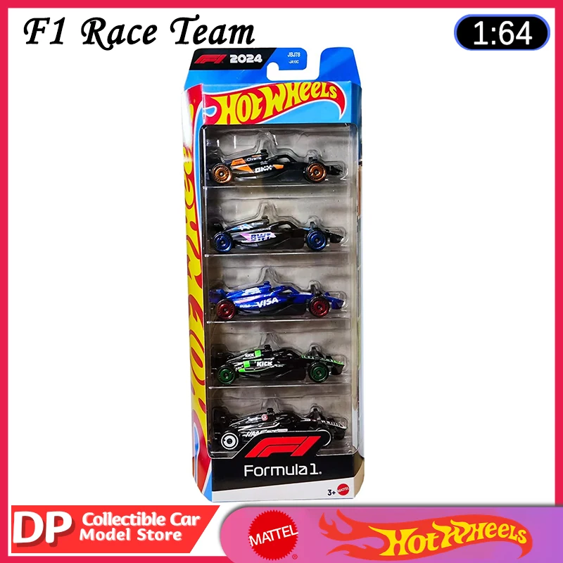 

New Hot Wheels 2025 Formula 1 F1 5-Pack Race Team 1:64 Diecast Vehicle Model Cars Collectible Hobby Toys Genuine Unopened