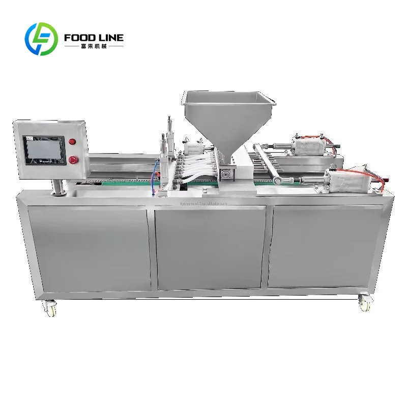 Automatic servo-driven fudge cake production line to make panda cake