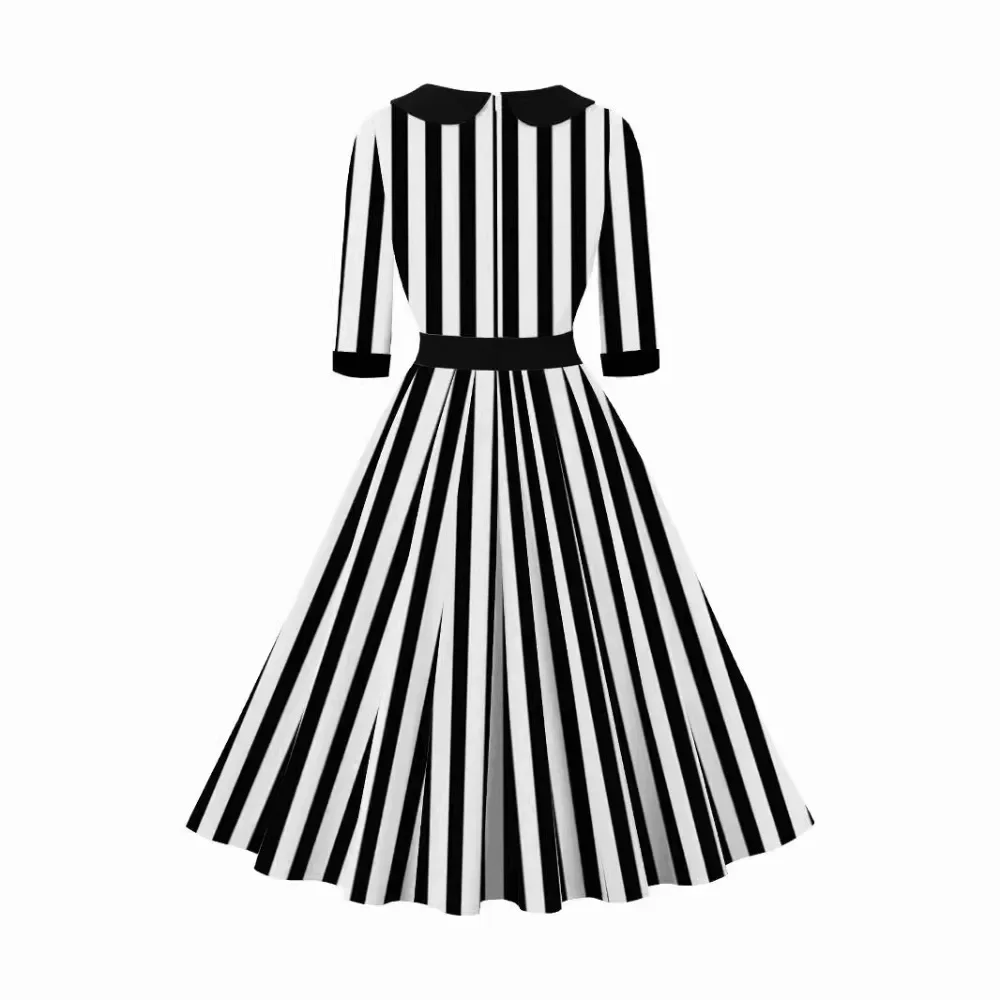 Movie Beetle Cosplay Costume Horror Disguise Black White Striped Dress Suits for Women Outfit Halloween Carnival Party Clothes