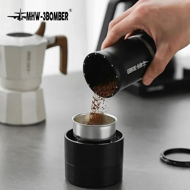 

Aluminum Alloy Dosing Cup Professional Coffee Sifter Fine Meshs coffee grounds sifter 5 Grind Sieves Home Barista Coffee Sifter