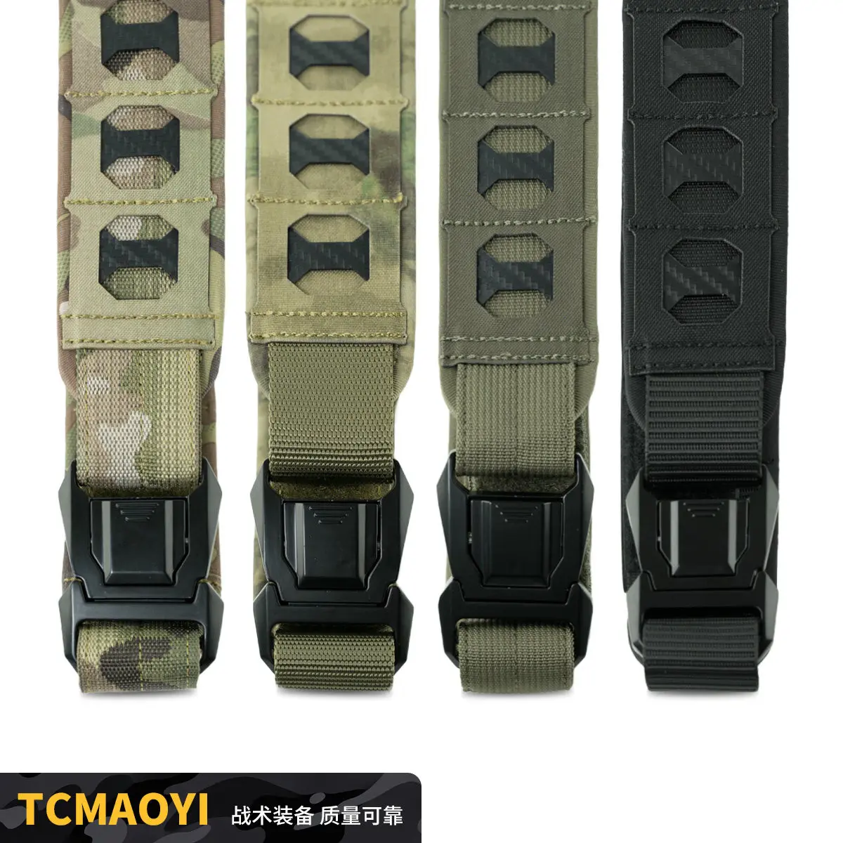 Tcmaoyi 2 Inch Laser Cut Tactical Belt Quick Release Molle Battle Belt, Inner & Outer Dual Layer Tactical Waist Belt