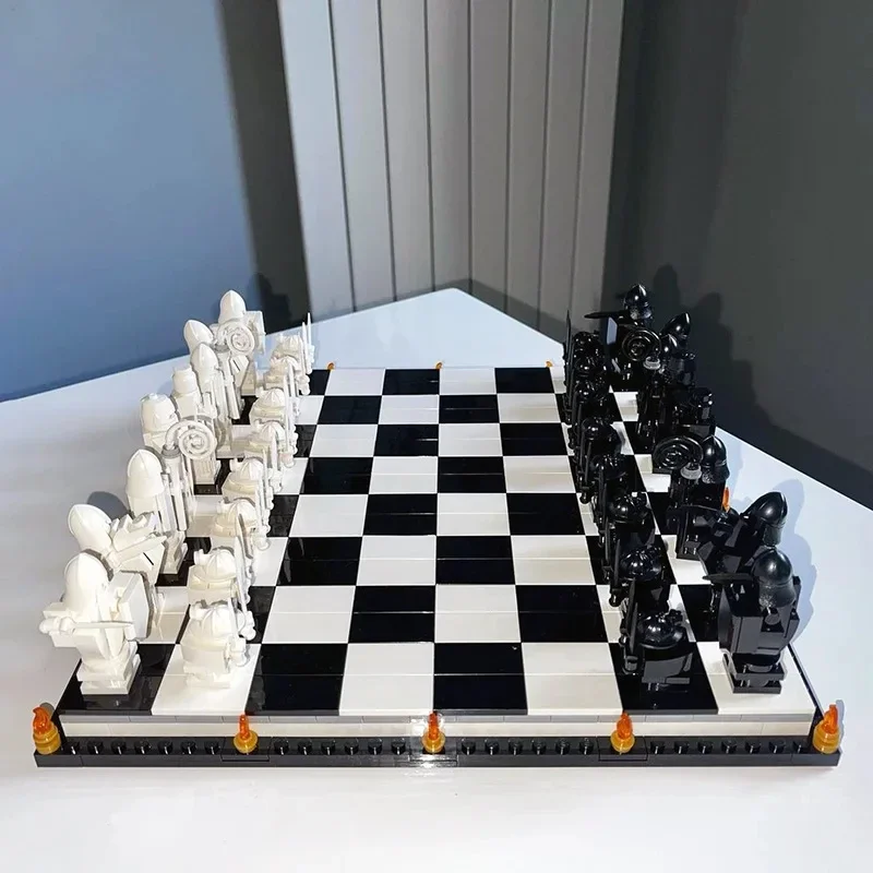 

2024 New Models Can MOC Movie Wizard Chess Magic Game Building Blocks Knight Character Interactive Game Brick Toys Kids Gifts