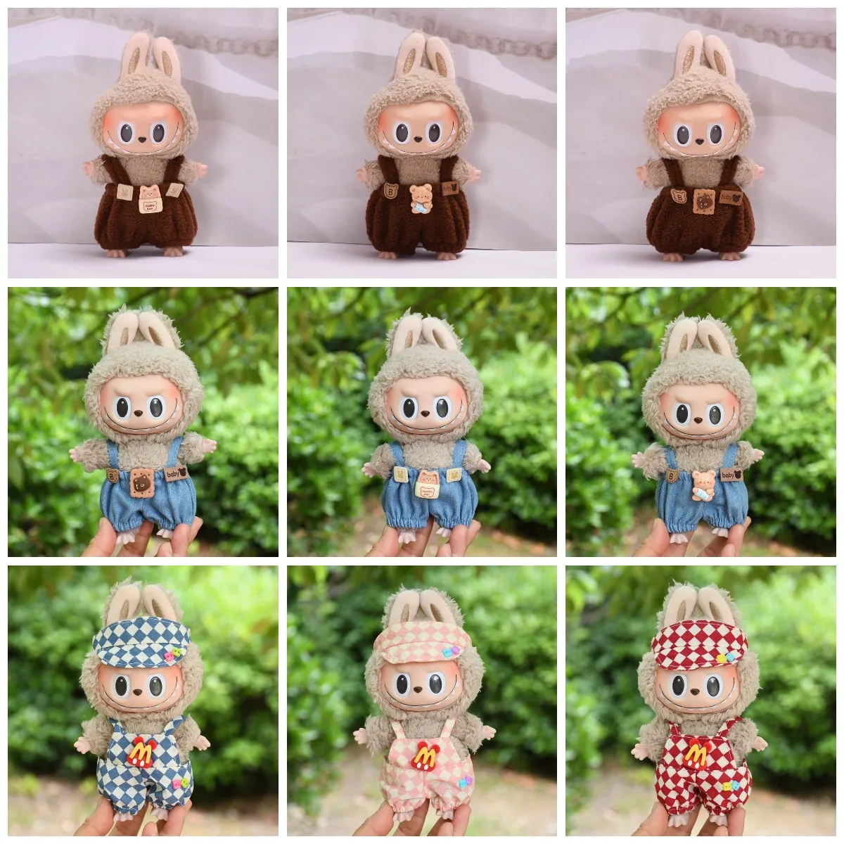 

17cm Cute Mini Plush Doll'S Clothes Outfit Accessories For Korea Kpop Exo Labubu Idol Dolls Skirt Hat Clothing DIY Kids Gift