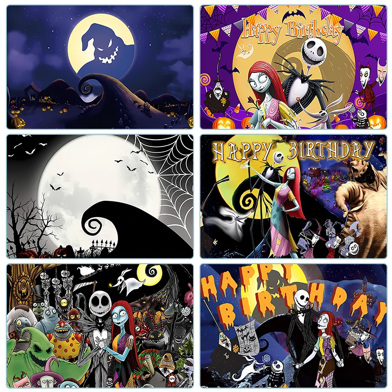 150x100 Disney The Nightmare Before Christmas Sally Party Background Banner For Halloween Theme Event Baby Shower Decoration