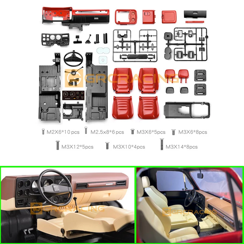 

Simulated Central Control Seat Interior Modification Accessories for 1/10 RC Crawler Car Traxxas TRX4 Blazer Chevrolet 1979 Part