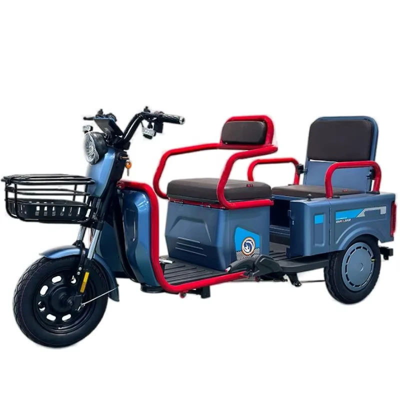 Семейный трехколесный грузовой электрический самокат