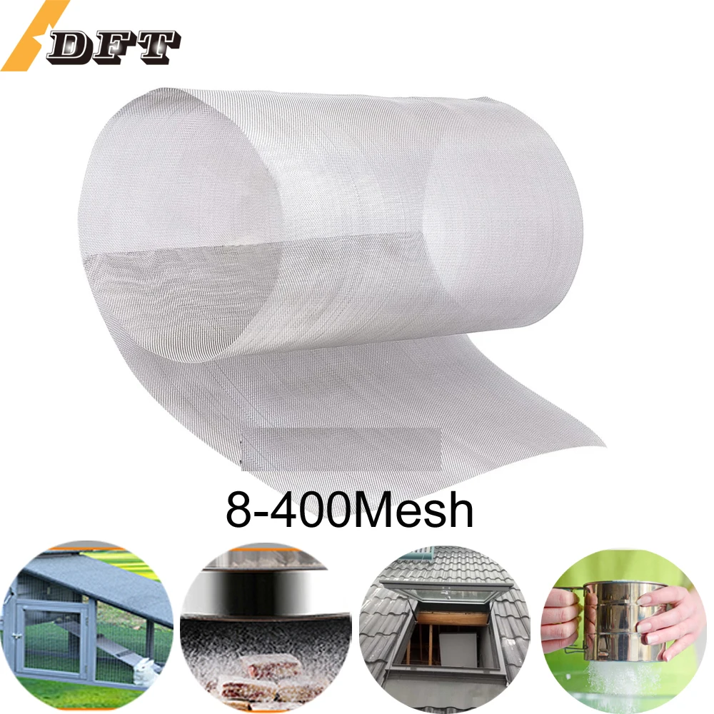 10-50/60/80/100/120/150/200/250/300/350/400 Mesh Woven Wire High Quality Stainless Steel Screening Filter Sheet 30x30cm