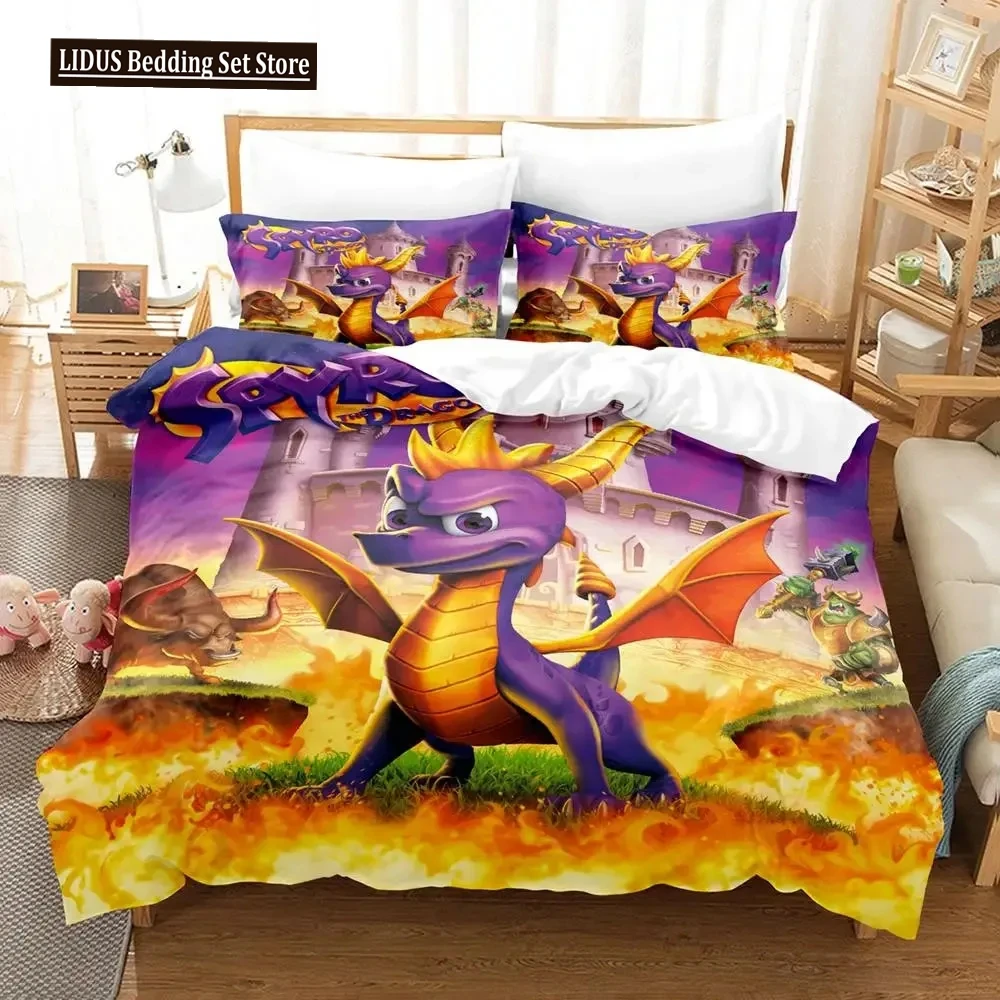 

Spyro Reignited Triology Bedding Set For Adults Boys Duvet Cover Bed Set Single Twin Full Queen Bedding Set Soft And Comfortable