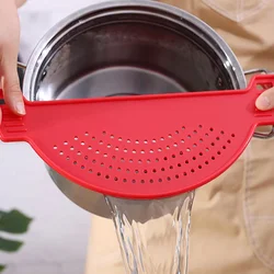 Multifunction PP Material Cooking Tool Fun Shape Pot Drain Pan Strainer Liquid Drainer Kitchen Colander  Strainer