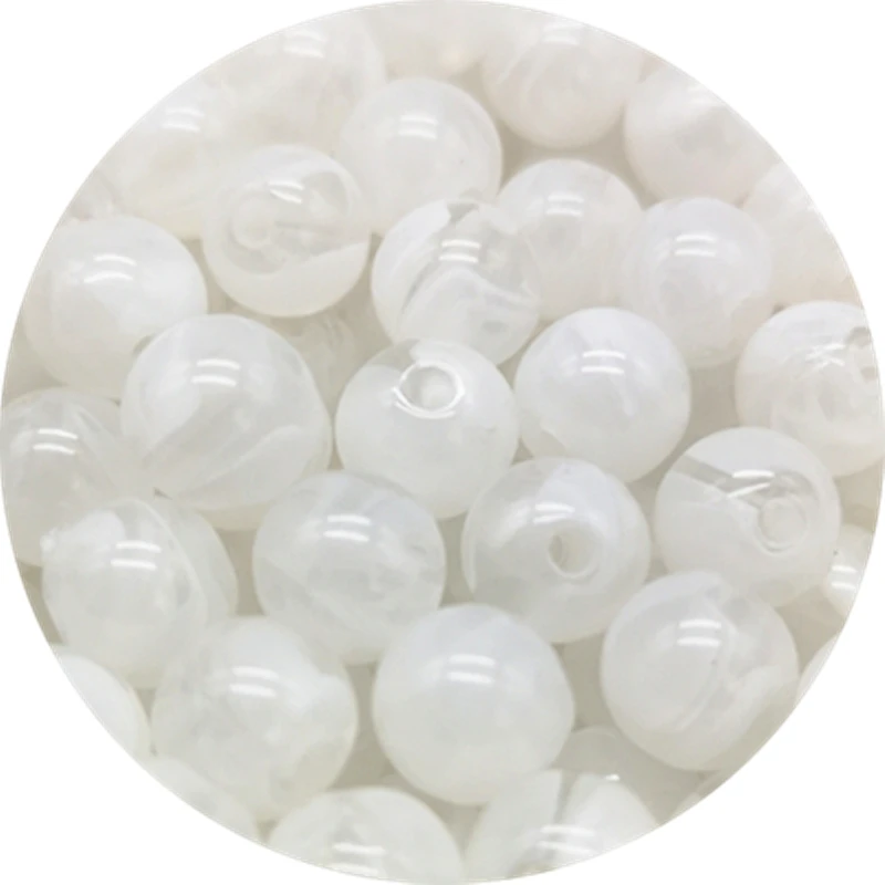 6 8 10 Mm Imitation Stone Round Acrylic Beads Clouds Effect Beads Garment Beads Accessory