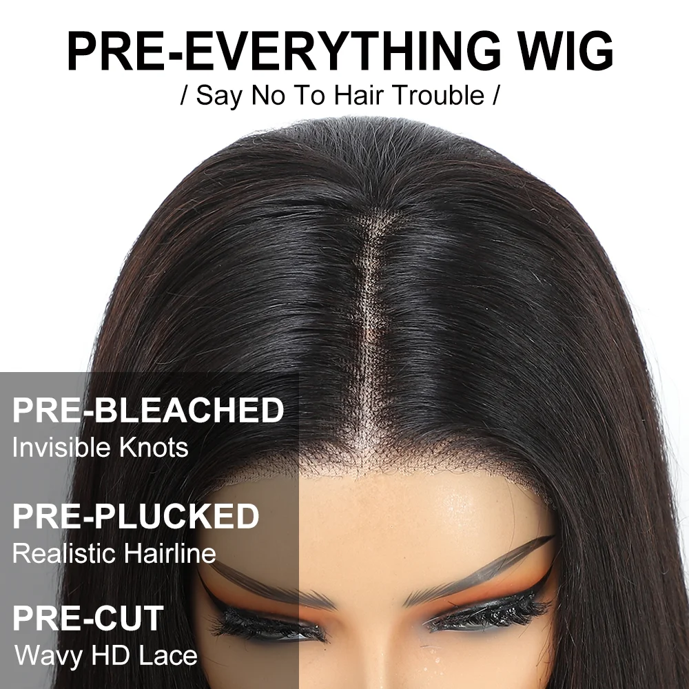 6x4 Glueless Raw Hair Vietnamese 210 Density Human Hair Lace Frontal Wigs Bone Straight Natural Black 13x4 Bob Wig Lace Front