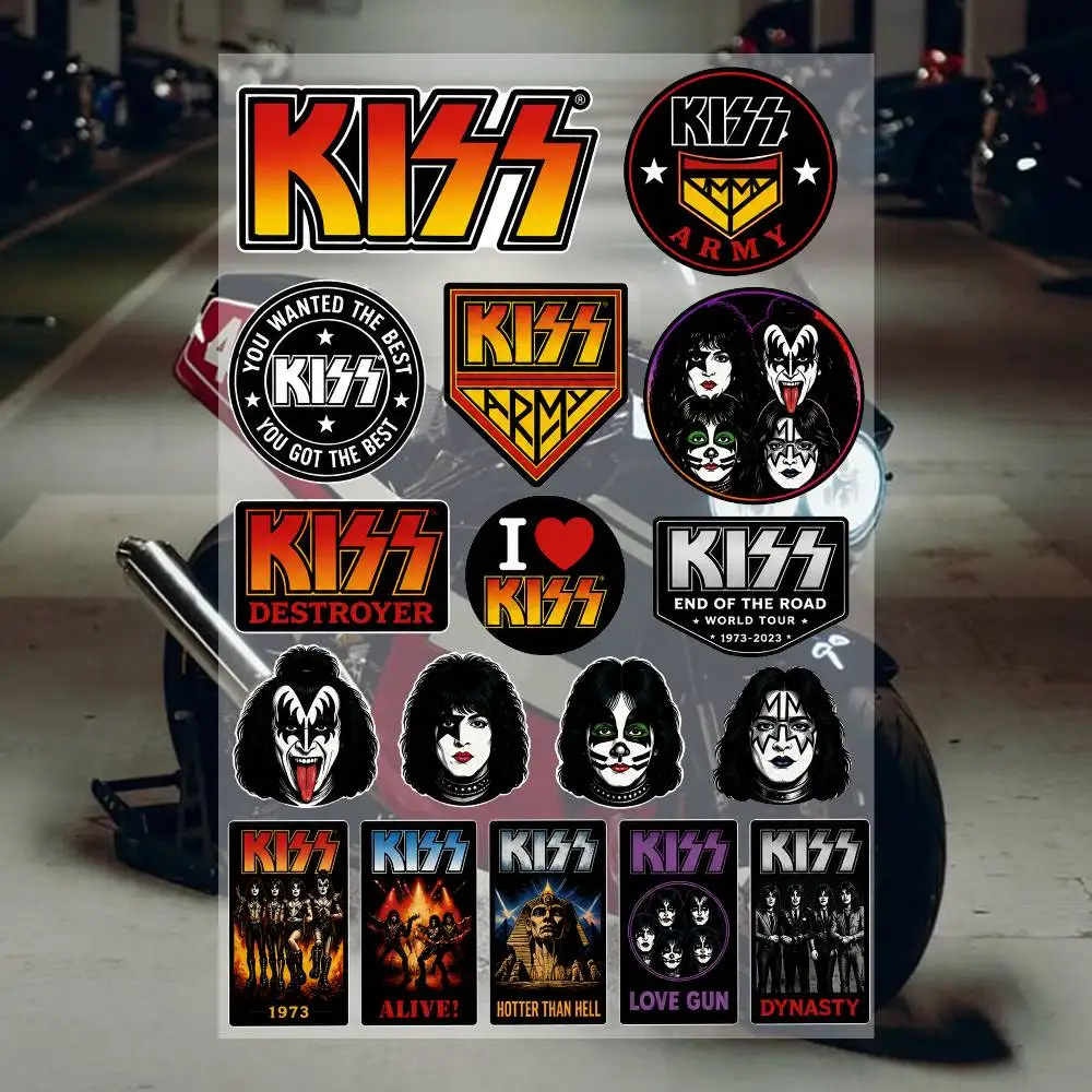 K-iss Aesthetic Graffiti Waterproof PVC Stickers for Car Motorcycle Skateboard Helmet Notebook