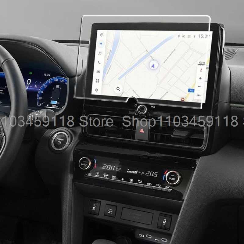 زجاج مقسى لسيارة Toyota GR YARIS 2024 2025 10.5 بوصة راديو المعلومات والترفيه LCD نظام تحديد المواقع شاشة الملاحة ملحقات واقية