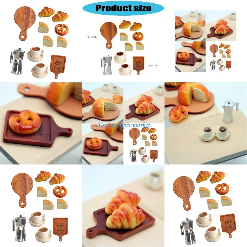 

090B Realistic Mini Bread Resin Crafts For Dollhouses Scene Design And Miniature Collectible Display