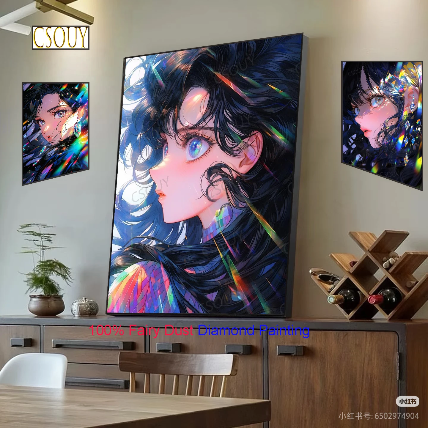 

100% Fairy Dust Diy Diamond Painting Cross Stitch Anime Animation Boy Crystal Square Drill Embroidery Mosaic Decor Needlework 5D