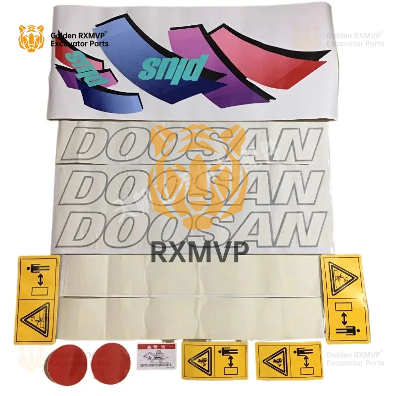 For Doosan Daewoo Dh55/60-7/80-7 Old White Label All Car Label Decal Sticker Excavator Accessories