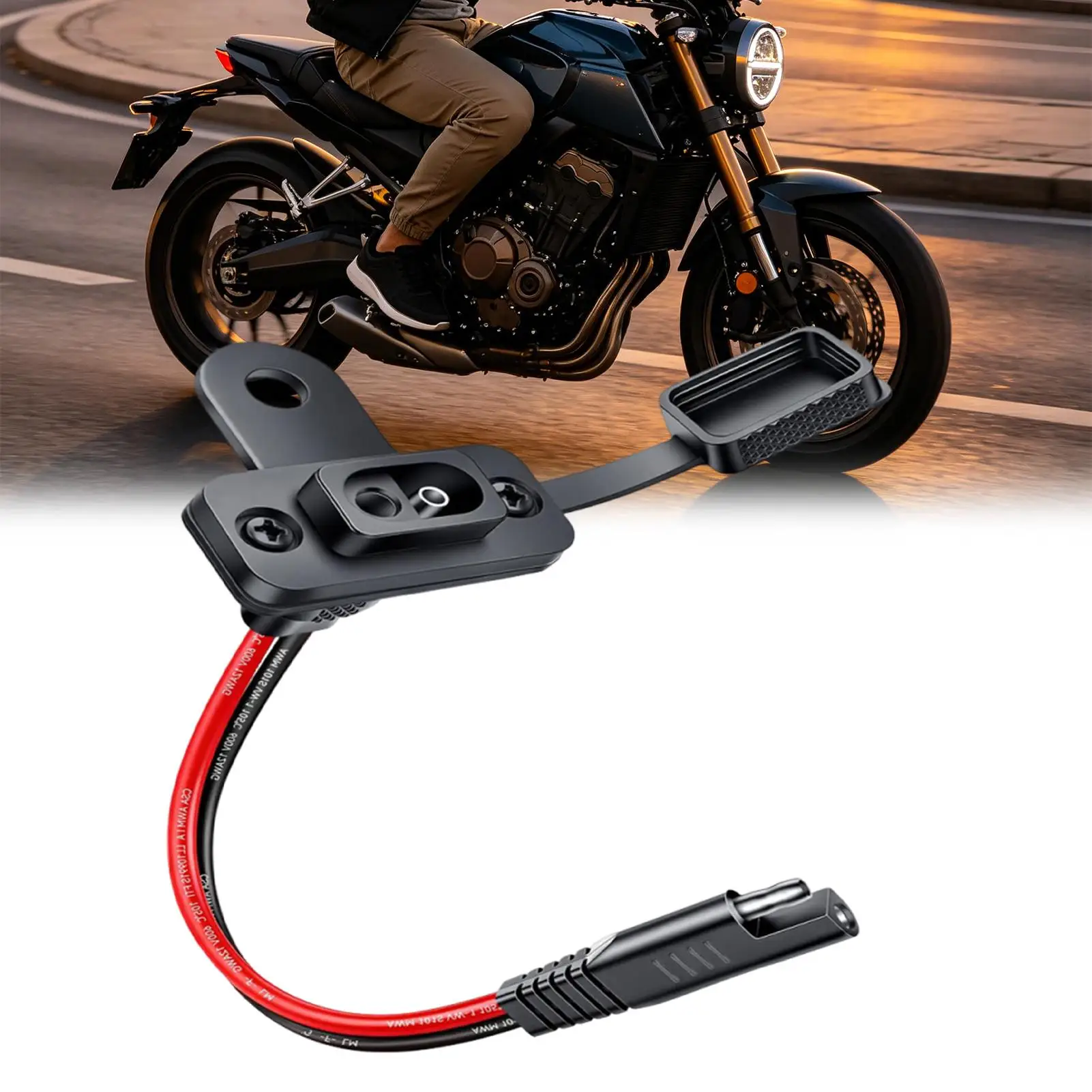 Battery Charger Quick Connect Plug Waterproof SAE Extension Cable Motorcycle Battery Charger Cord for Generator Boat Truck RV ﻿