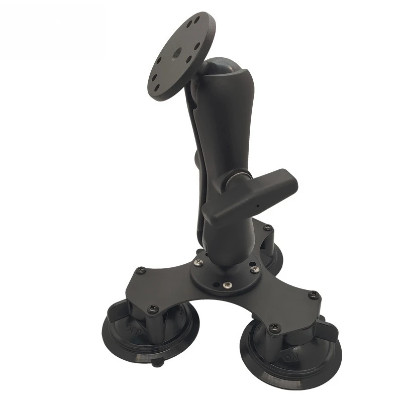 

1.5-Inch three-suction cup bracket compatible with walkie-talkie navigator mobile phone fixing, ball head accessories
