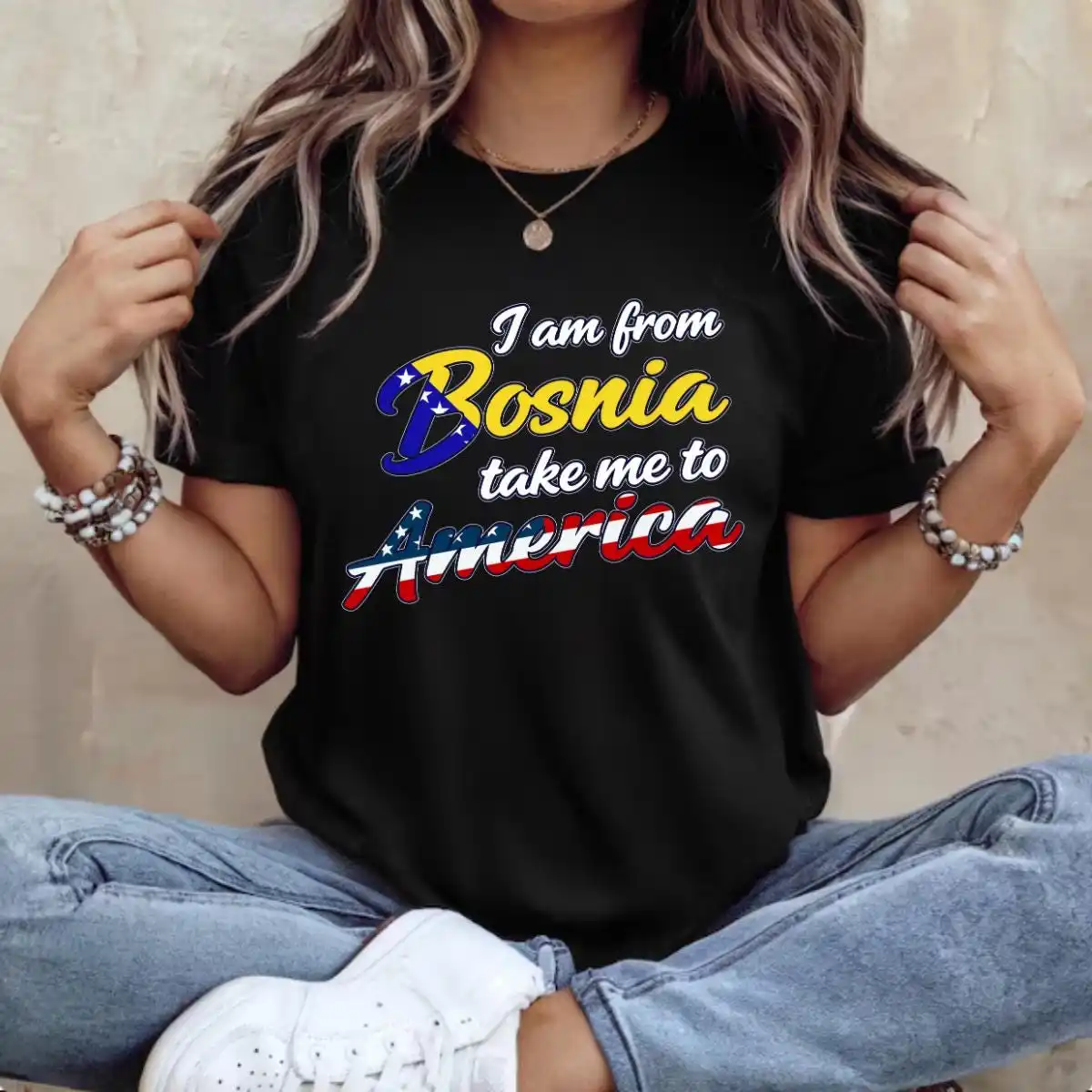 2026 I Am From Bosnia Please Take Me To America Funny Bosnian Shirt Funny Bosnian Joke Gift T-shirt Summer 2026 Unisex T-shirt