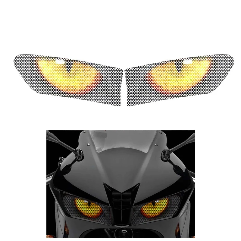 

Motorcycle Headlight Protection Sticker Headlights Eye Body Sticker for HONDA CBR600RR 13-18 B