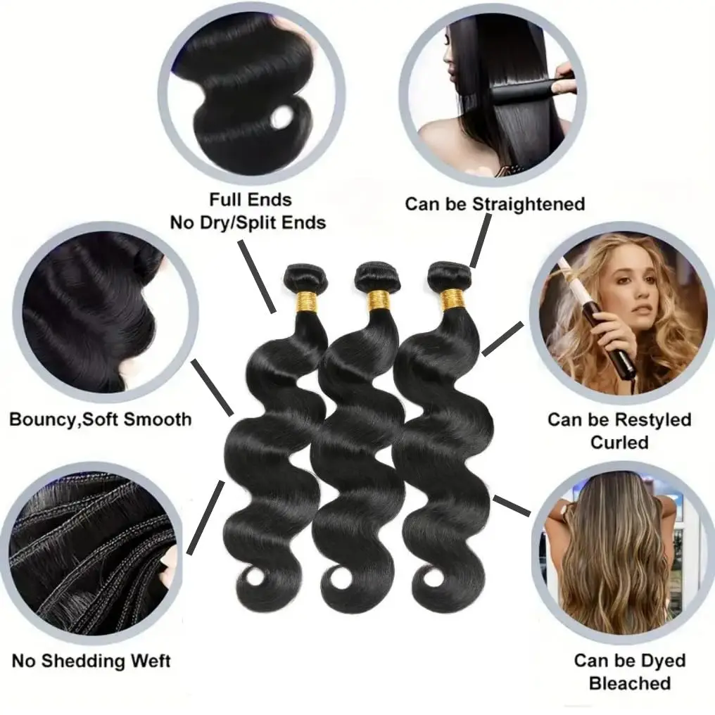 10a Menselijk Haar Bundelt Body Wave Bundels Menselijk Haar 100% Onbewerkte Braziliaanse Maagdelijke Hair Extensions