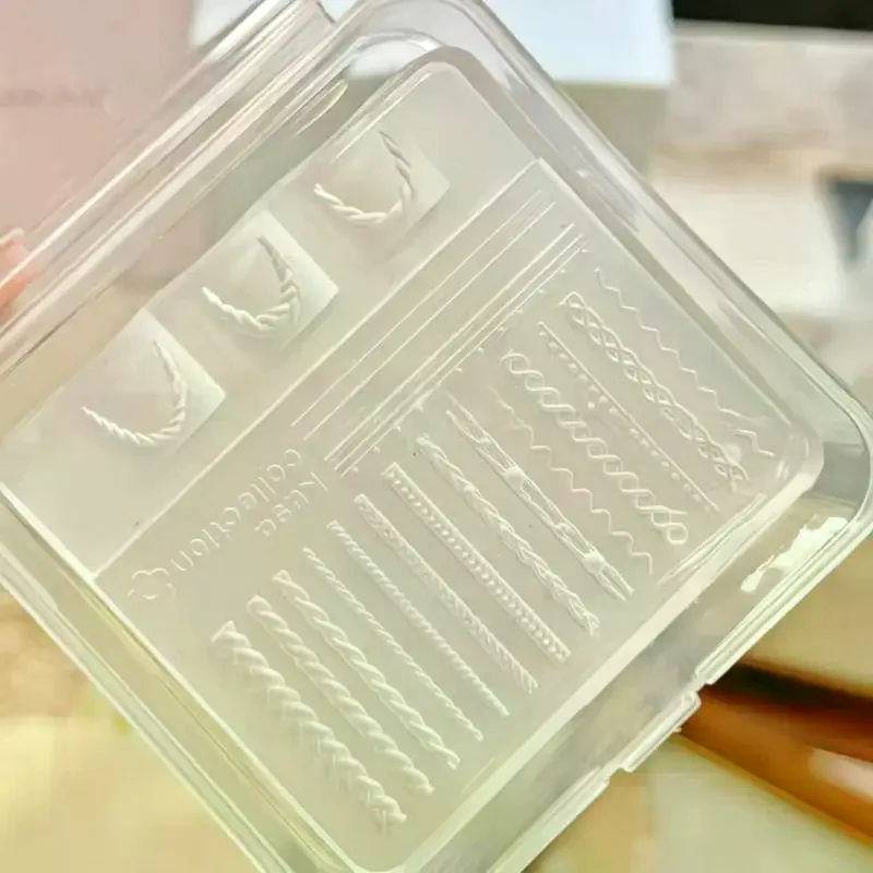 Forma silikonowa 3D do paznokci w stylu retro, do samodzielnego tworzenia wzorów, do robienia swetrów, kokardek, kwiatów, przezroczysty szablon do paznokci, dekoracja paznokci.