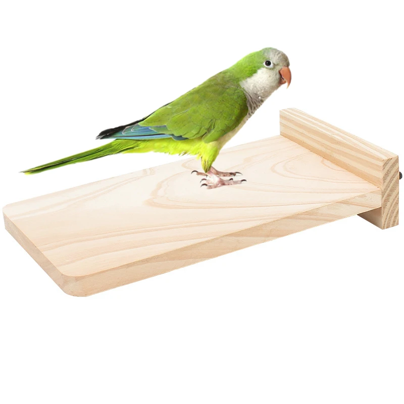 Plataforma de madeira plana para pássaros, para desgaste de bico e pata, para Papagaio, Periquito, Caturra, Agapornis, Conure, Finch, Budgie