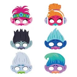 Trolls Cartoon Anime Thema Verjaardagsfeestje Papieren Bril Masker Foto Props Aankleden Kinderfeest Decoratie Benodigdheden