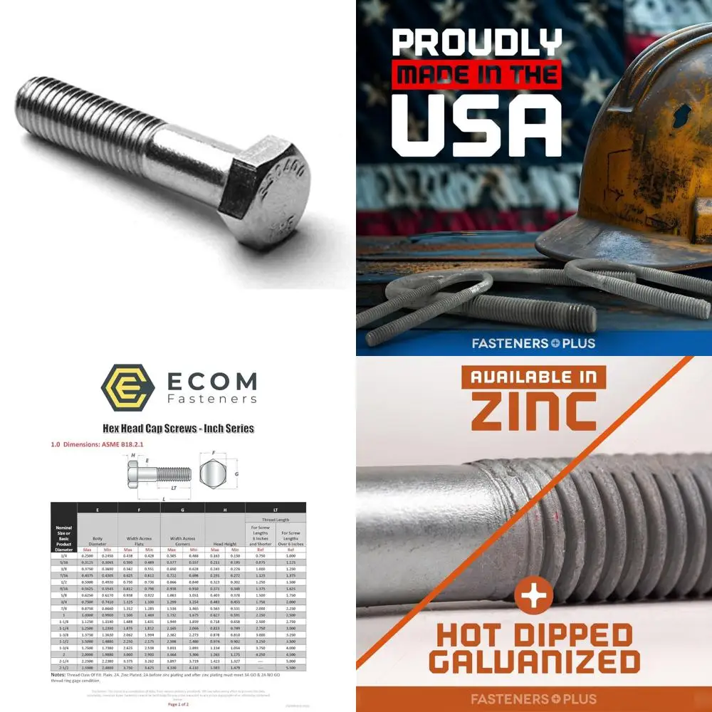 

Винты с шестигранной головкой из нержавеющей стали, класс 18-8, 5/8-11 x 8 дюймов, грубая резьба, частичная резьба, 30 шт.