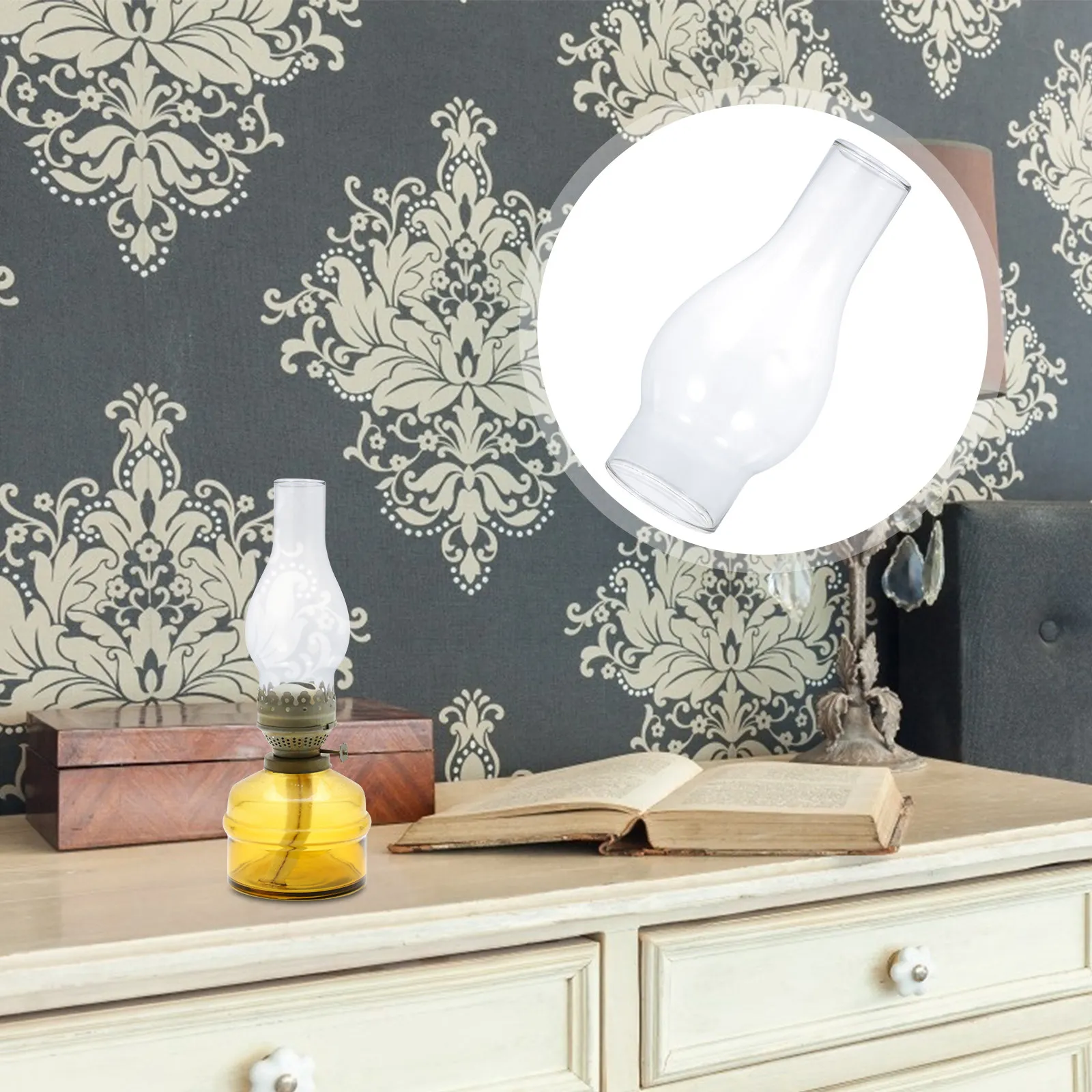 Glass Lamp Cover Retro Light Cover Premium Craft Light Shade for Home Office Hotel Dormitory Eye Safe Warm Glow Decor