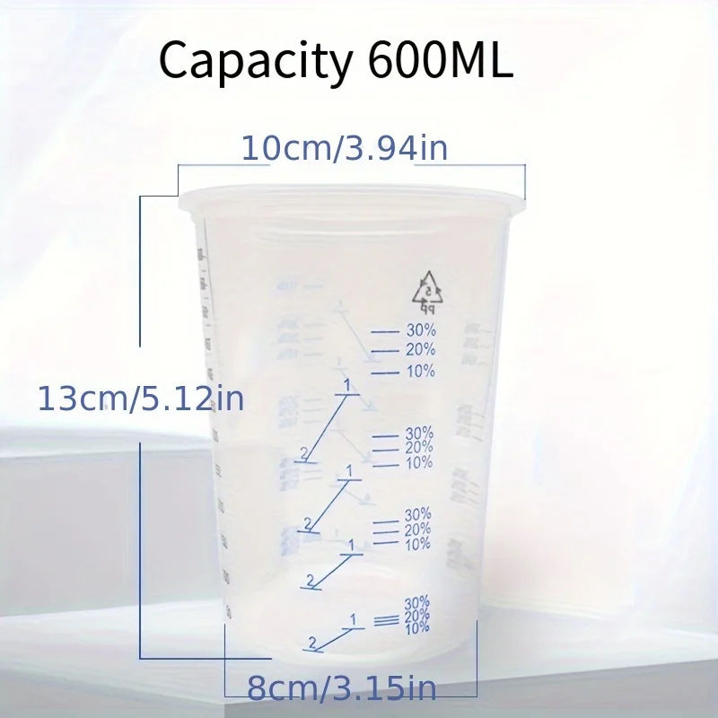 Transparent Formula, Disposable Plastic Measuring Cups, Paint Mixing Cups Paint Cup Measuring Cups Mixing Cups for Paint Cup