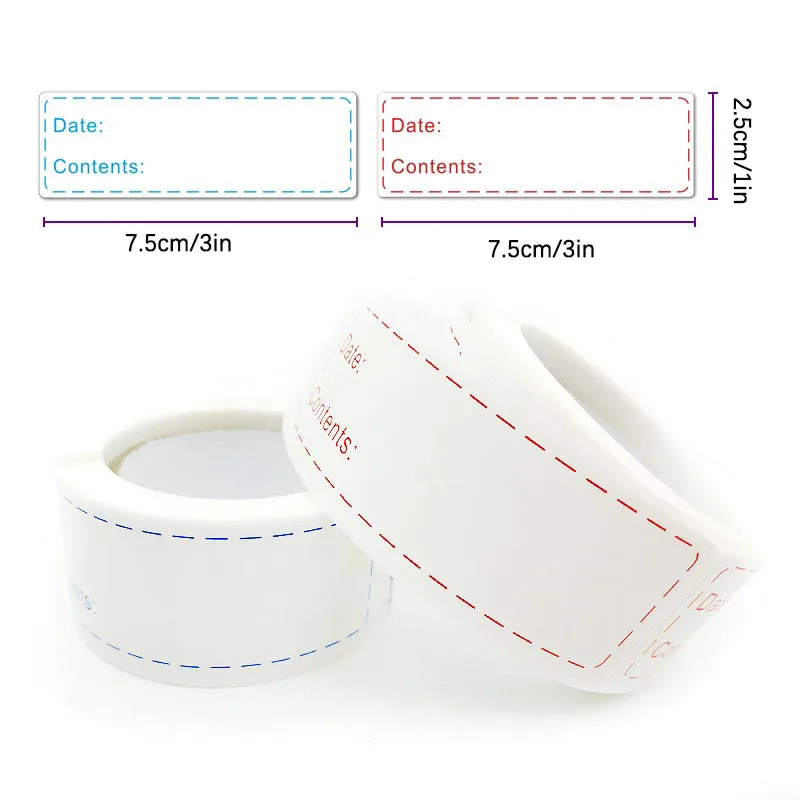 125pcs Removable Freezer Labels, 1 x 3 Inch  Storage Stickers, Refrigerator Freezer Paper Label Easy Clean Leaves No Residue