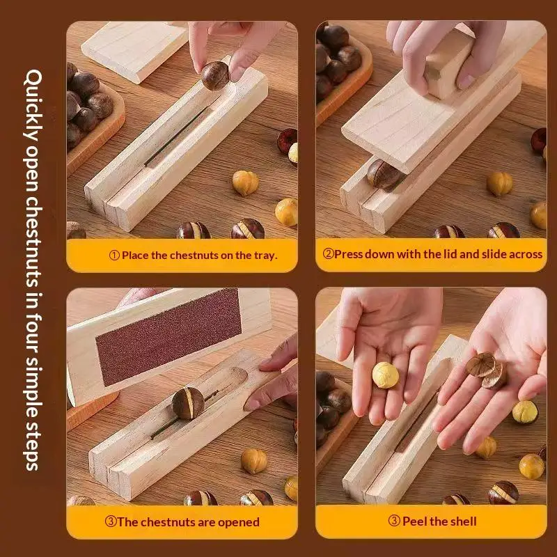 Manual Chestnut Cracker Multi Function Opener Clip Walnut Shell Peeling Tool For Nut Processing Kitchen Accessory