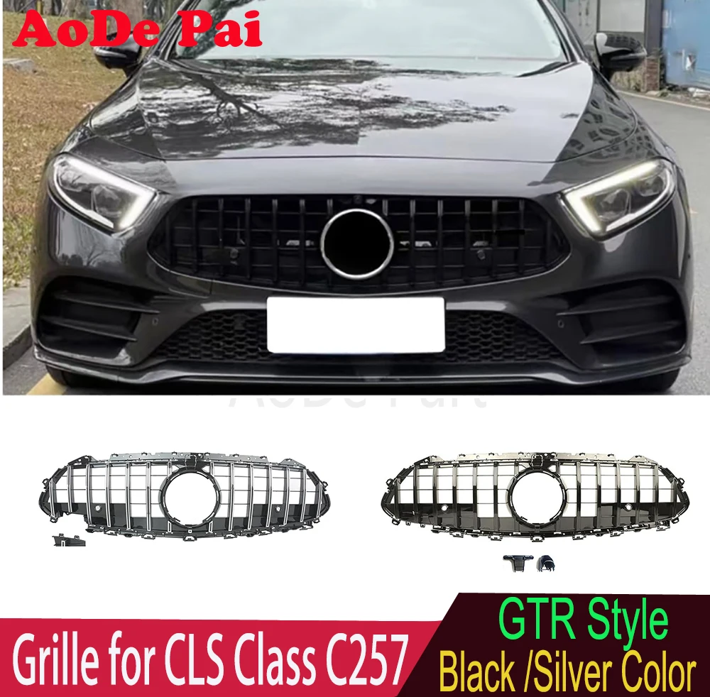 

C257 Grille GTR GT Panamericana Style Front Bumper Grill Mesh Hood for Mercedes Benz CLS Class W257 CLS350 CLS450 CLS53 2019+