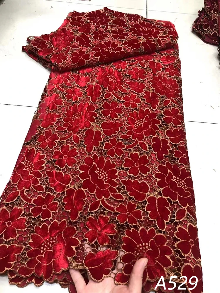 قماش دانتيل حبل جبير ، تطريز أفريقي ، شبكة فرنسية ، جودة عالية ، فستان ذاتي الصنع ، A529 ، أحدث ، 5 ياردة ، 24 #1