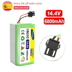 14.4V 6.8Ah Li-ion battery for Cecotec Conga Excellence 950 990 1090 Ecovacs Deebot DN621 601/605 Eufy RoboVac 35C Panda i7 V710