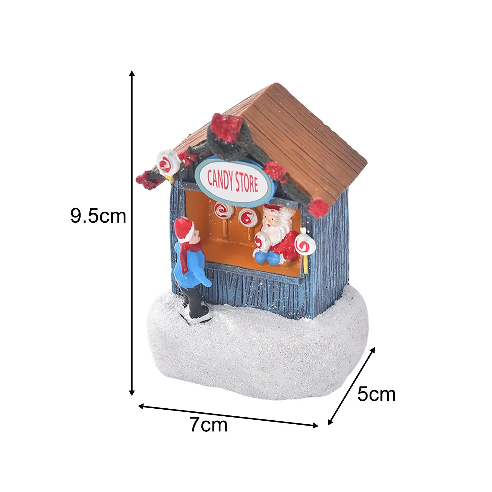 Christmas Glowing House Xmas Ornament Resin Light up Holiday