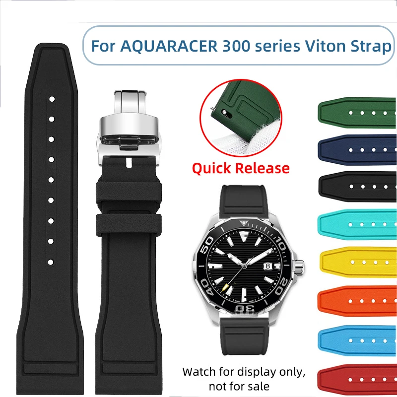 

Quick Release bracelet 20mm 21mm 22mm strap Aquaracer 300 500 WAY111A WAY211A VITON watch band for Men 41mm 43mm For TAG HEUER