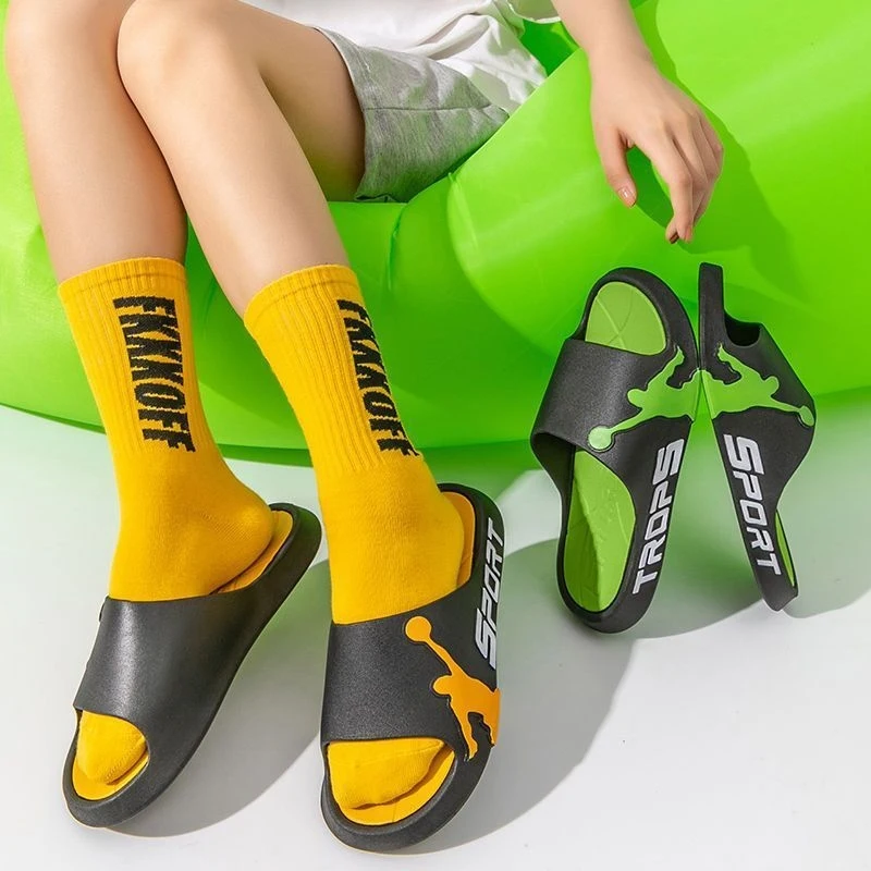 Fashionable Basketball Slippers Children Boys Slippers Bathroom Beach Slippers Home Anti-Slip Slippers